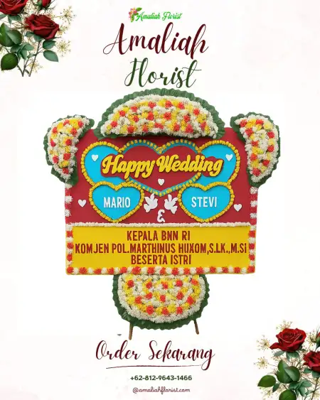 Papan Bunga Pernikahan Amandanom